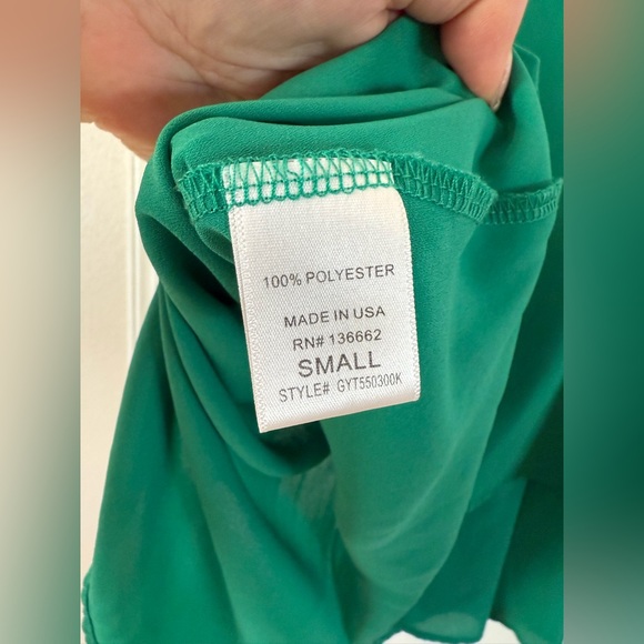 Green Spaghetti Strap Top - Picture 3 of 4